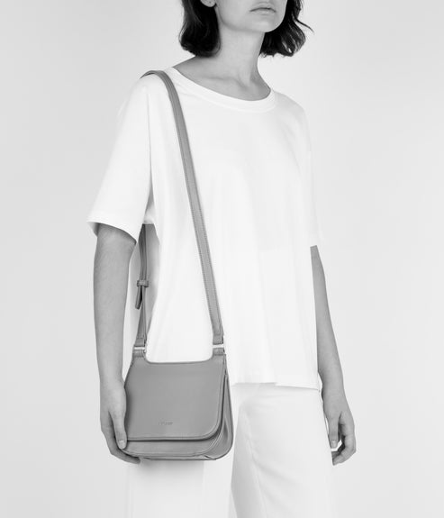 LUNA MINI Vegan Saddle Bag - Loom | Color: Beige - variant::stone