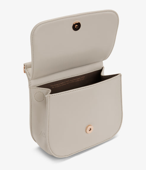 LUNA MINI Vegan Saddle Bag - Loom | Color: Beige - variant::stone
