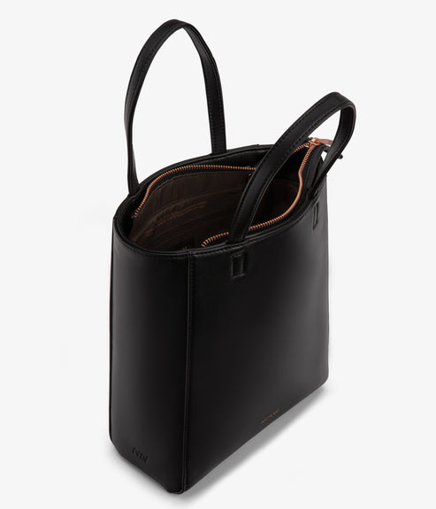 SELLA Vegan Tote Bag - Loom | Color: Black - variant::blackr