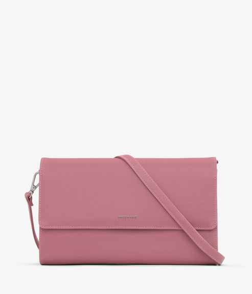 DREWLG Large Vegan Crossbody Bag - Vintage | Color: Pink- variant::Berry
