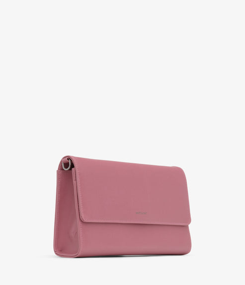 DREWLG Large Vegan Crossbody Bag - Vintage | Color: Pink- variant::Berry