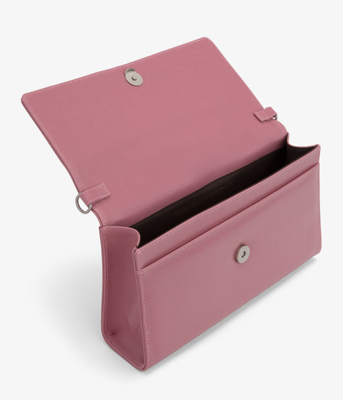 DREWLG Large Vegan Crossbody Bag - Vintage | Color: Pink- variant::Berry