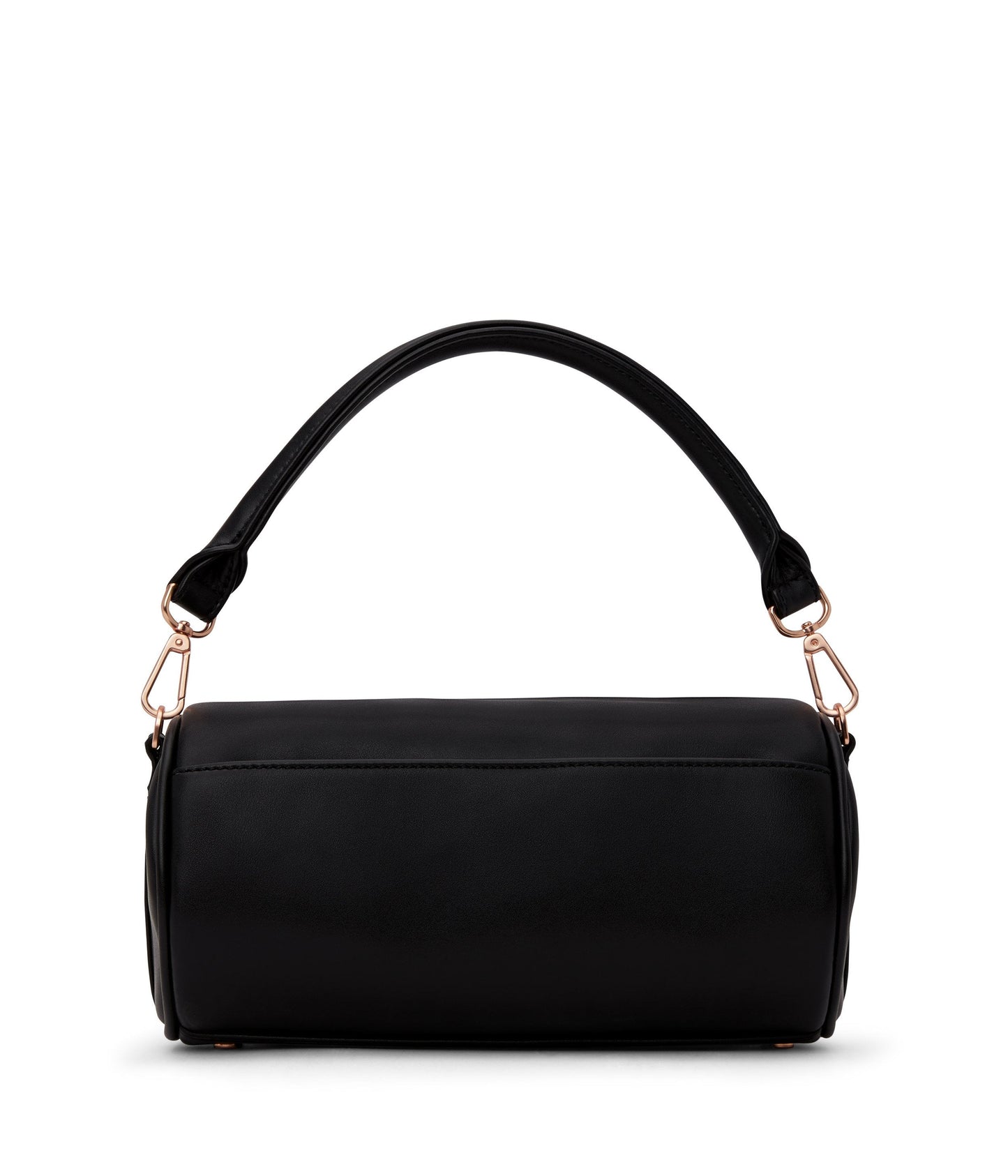 SEOUL Vegan Barrel Satchel - Loom | Color: Black - variant::blackr