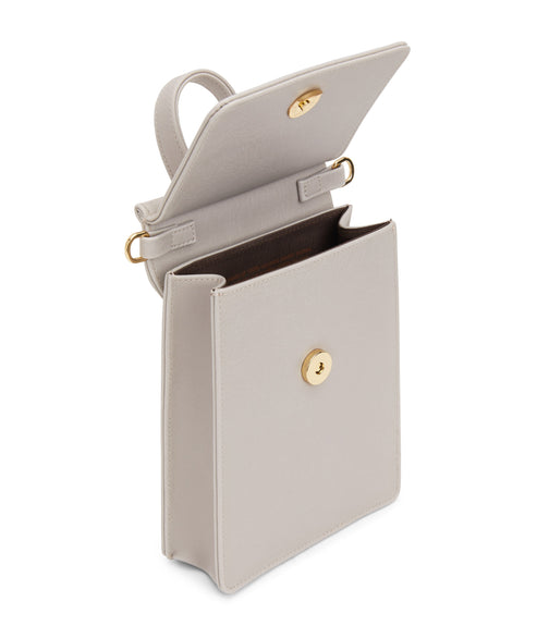 THESSA Vegan Crossbody Bag - Vintage | Color: Grey - variant::pearl