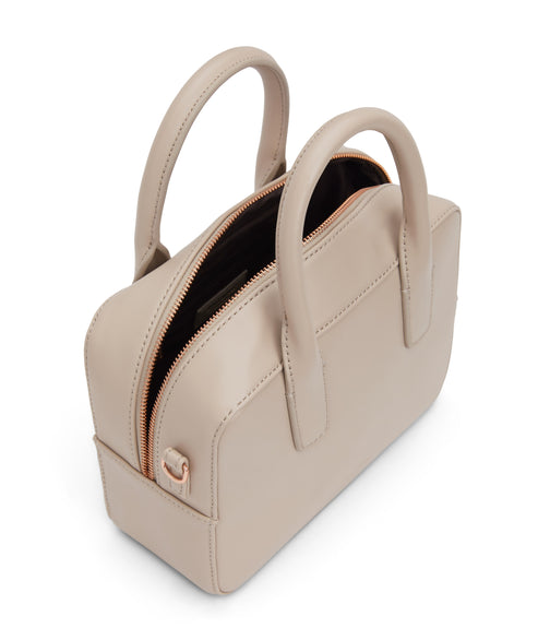 ARLIE Small Vegan Satchel - Loom | Color: Beige - variant::veil