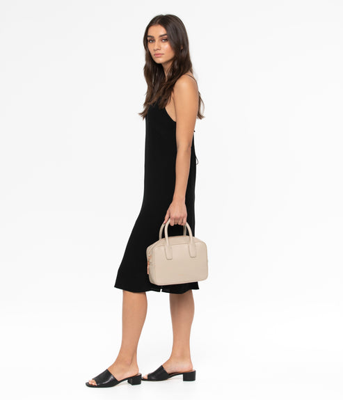 ARLIE Small Vegan Satchel - Loom | Color: Beige - variant::veil