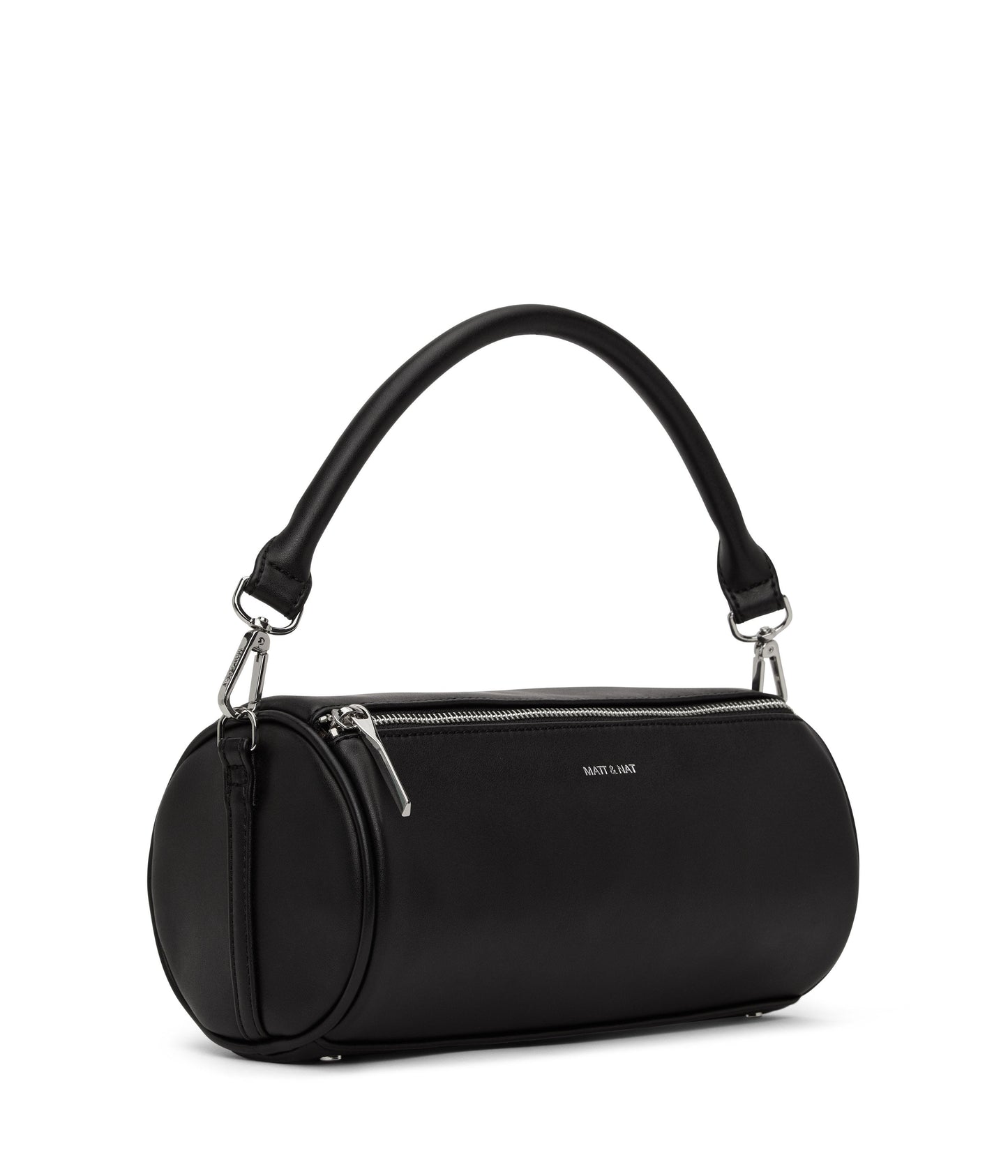 SEOUL Vegan Barrel Satchel - Loom | Color: Black - variant::blacks