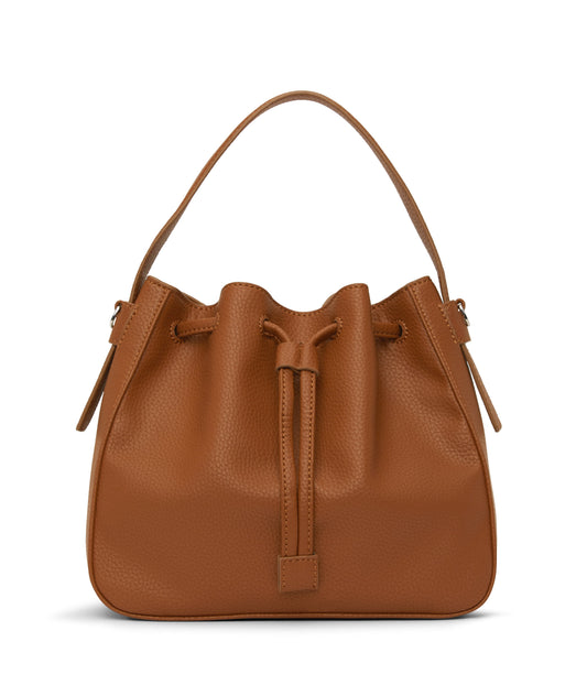 AMBER Vegan Bucket Bag - Purity | Color: Tan - variant::carotene