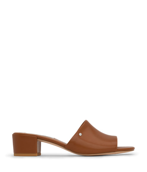 TIBI Women's Vegan Sandal Slides | Color: Brown - variant::chili