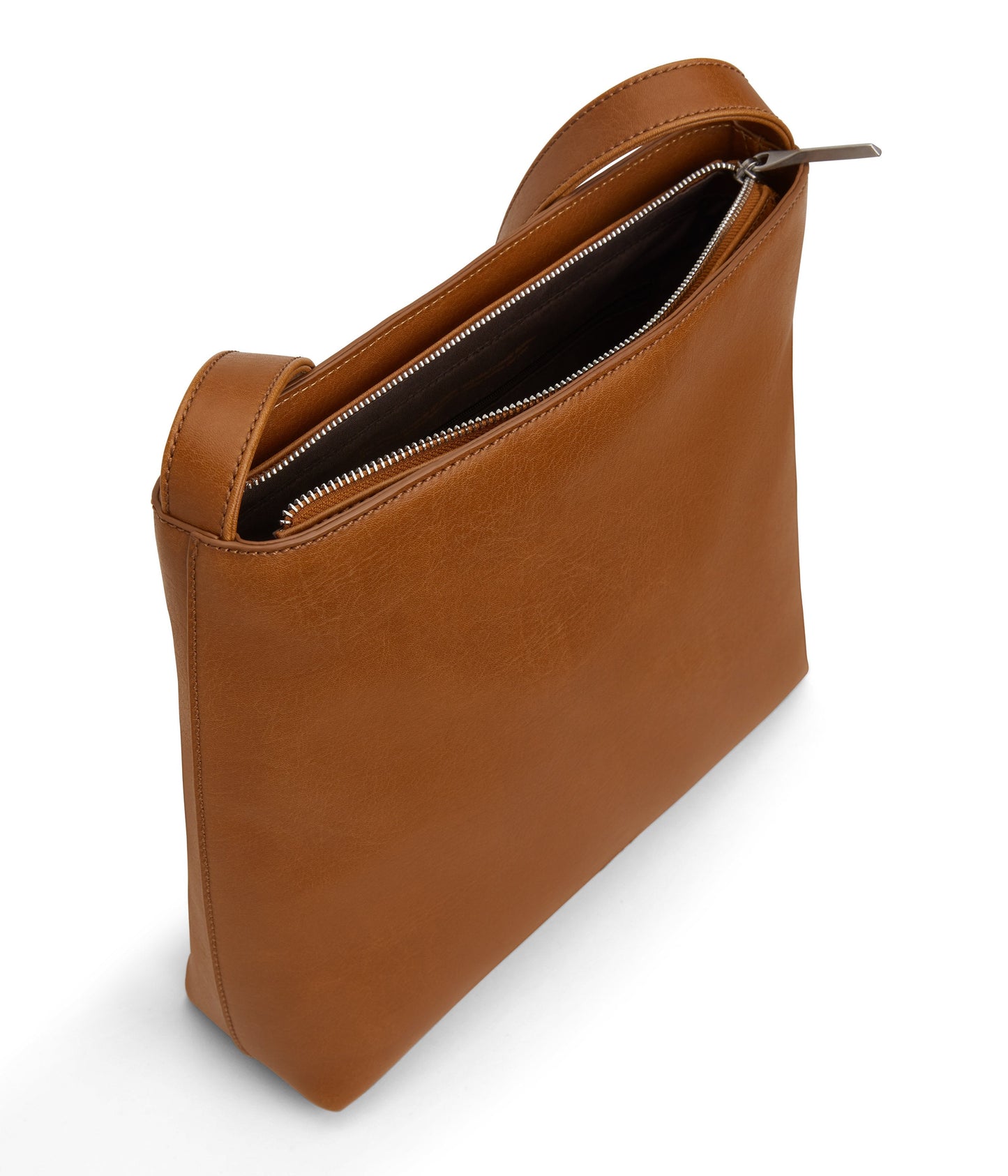 MINTYSM Small Vegan Messenger Bag - Vintage | Color: Brown - variant::chili