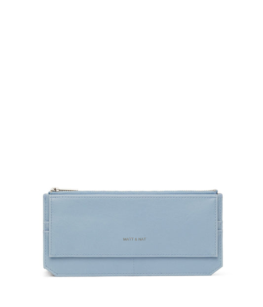 PERLA Vegan Flat Wallet - Vintage | Color: Blue - variant::breeze