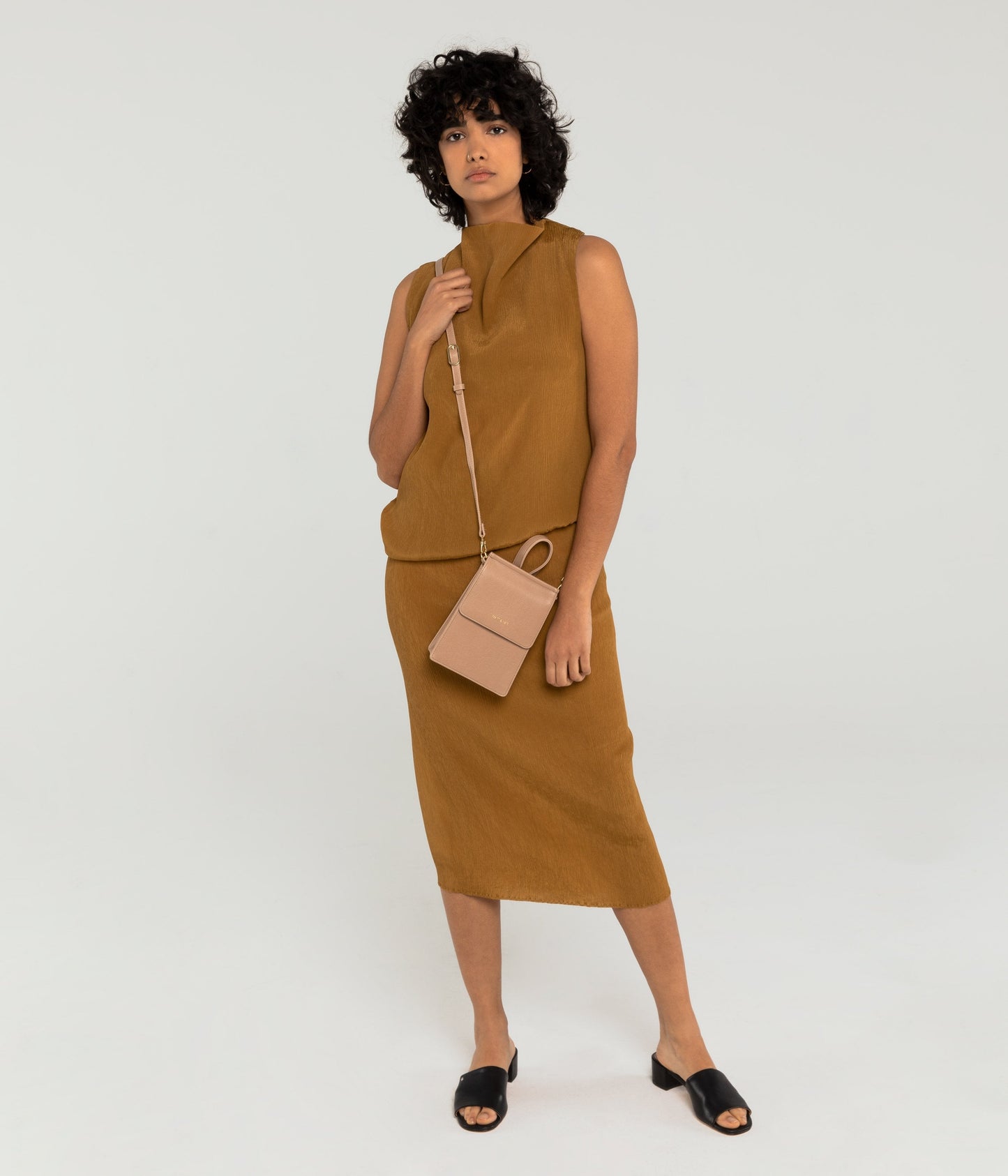 THESSA Vegan Crossbody Bag - Vintage | Color: Blue - variant::breeze