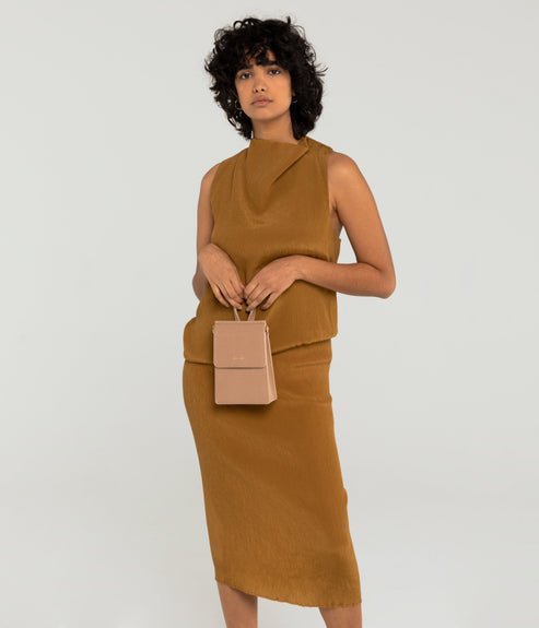 THESSA Vegan Crossbody Bag - Vintage | Color: Beige - variant::seed