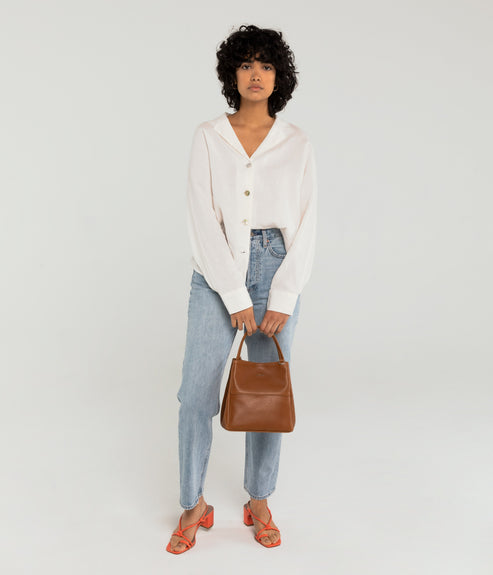 WILLASM Small Vegan Tote Bag - Vintage | Color: Beige - variant::seed