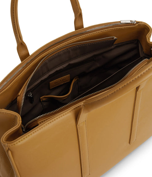 EVELIN Vegan Satchel - Loom | Color: Tan - variant::harvest