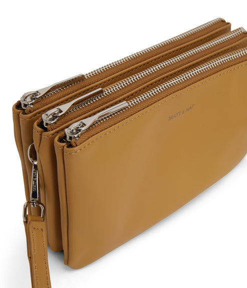TRIPLET Vegan Crossbody Bag - Loom | Color: Tan - variant::harvest