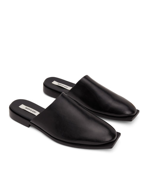 KANE Men's Vegan Slip On Mules | Color: Black - variant::black