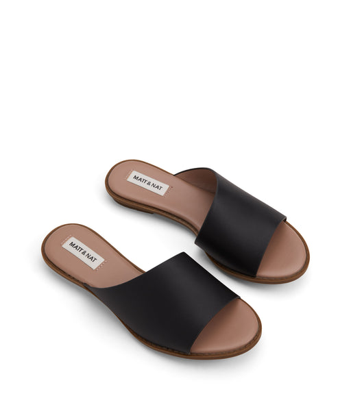 LUNNA Vegan Sandals | Color: Black - variant::black