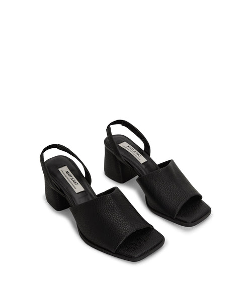 PLUME Women's Vegan Slingback Sandals | Color: Black - variant::black