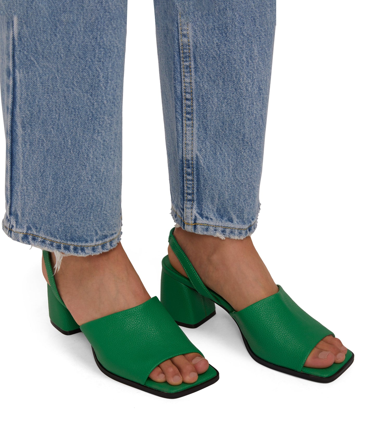 PLUME Women's Vegan Slingback Sandals | Color: Green - variant::green