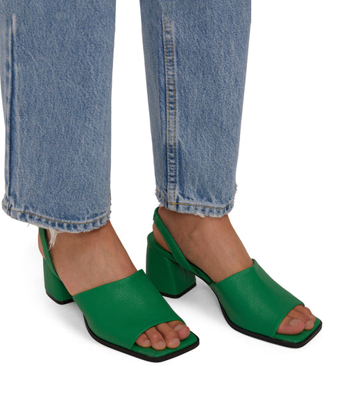 PLUME Women's Vegan Slingback Sandals | Color: Green - variant::green