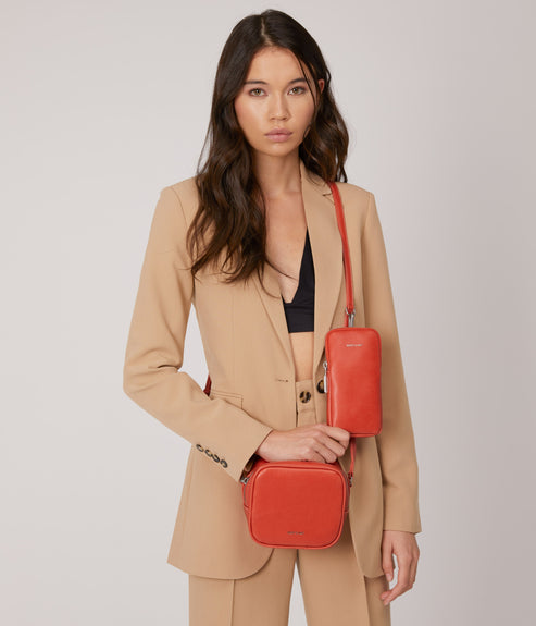 SWAE Vegan Crossbody Bag - Vintage | Color: Red - variant::cardinal