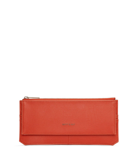 PERLA Vegan Flat Wallet - Vintage | Color: Red - variant::cardinal
