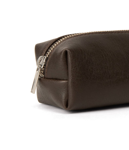 TECKEL Vegan Pencil Case - Vintage | Color: Brown - variant::espresso
