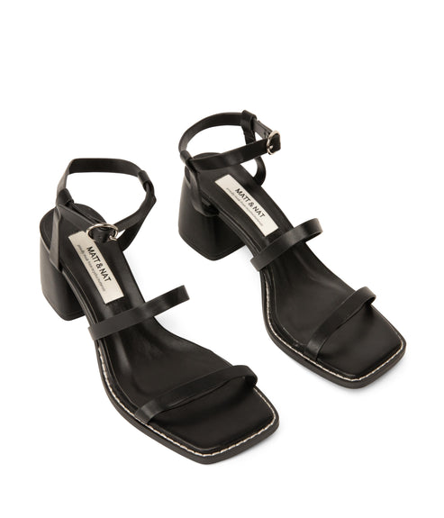 SOKK Women's Vegan Sandals With Ankle Straps | Color: Black - variant::black
