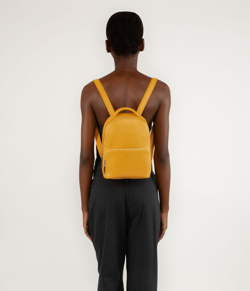 CAROSM Small Vegan Backpack - Sol | Color: Yellow - variant::citrine