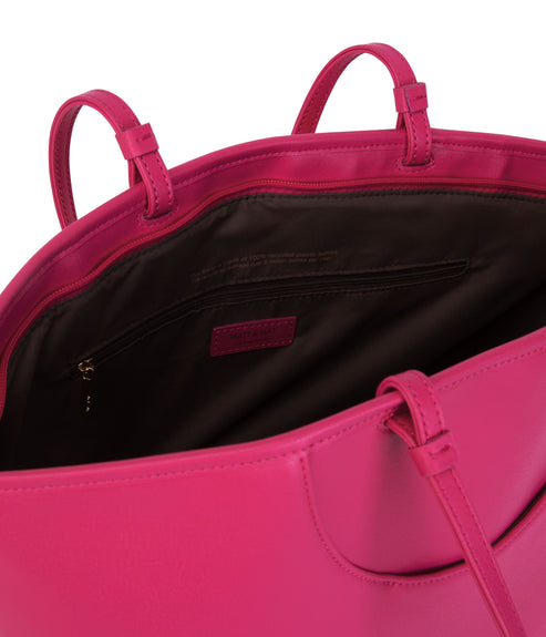 ALLIE Large Vegan Tote Bag - Arbor | Color: Pink - variant::dragonfruit