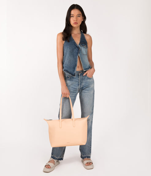 ABBI Vegan Tote Bag - Purity | Color: Pink - variant::rosebud