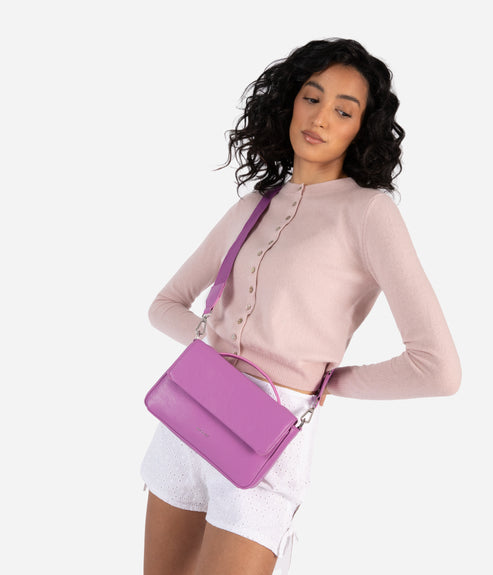 HEART Vegan Crossbody Bag - Theme | Color: Black - variant::black