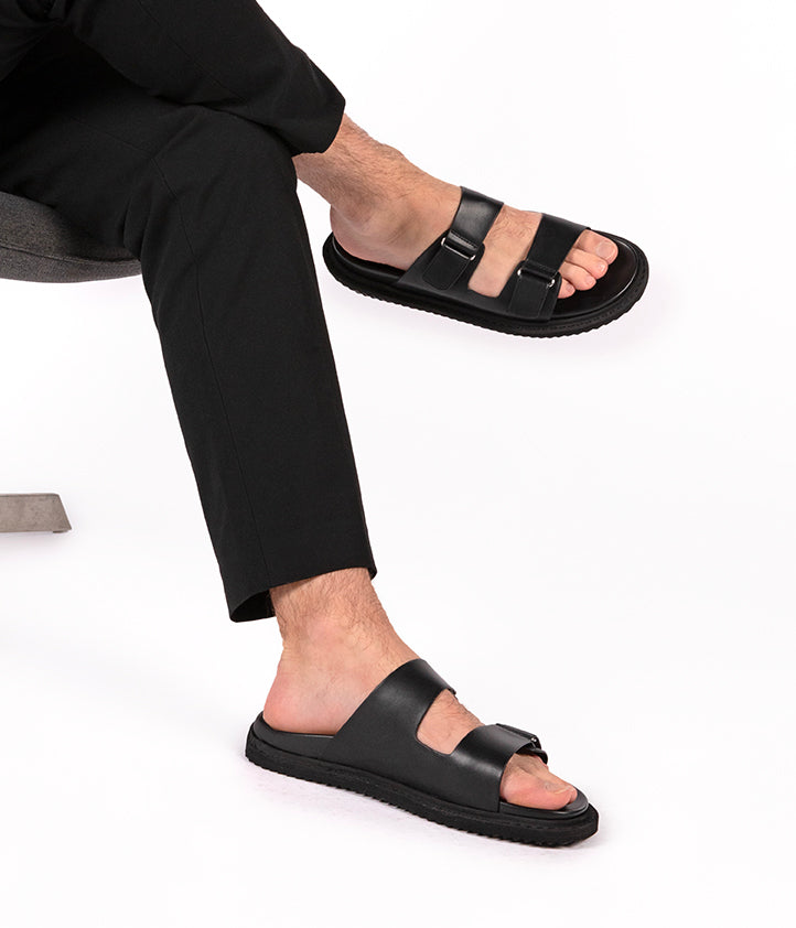 JOAO Men's Vegan Sandals | Color: Black - variant::black