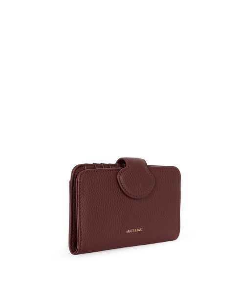 FLOATSM Small Vegan Wallet - Grain | Color: Cherry - variant::cherry
