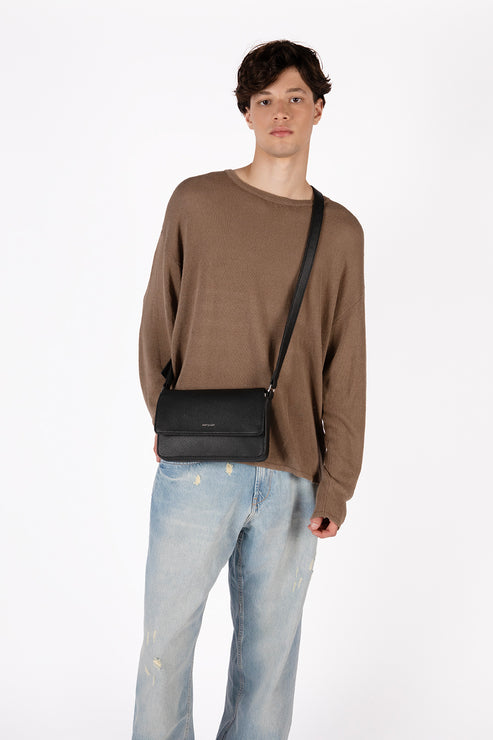 DAK Vegan Shoulder Bag – Grain | Color: Black - variant::black