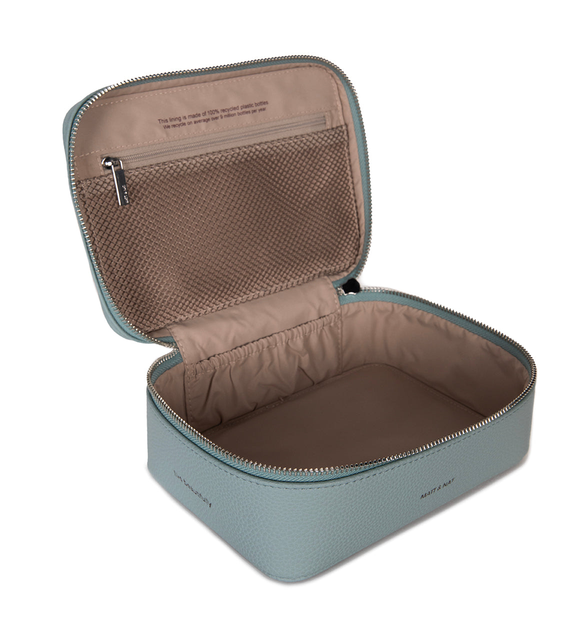 JULE Vegan Vanity Case - Grain | Color: Aquamarine - variant::aquamarine