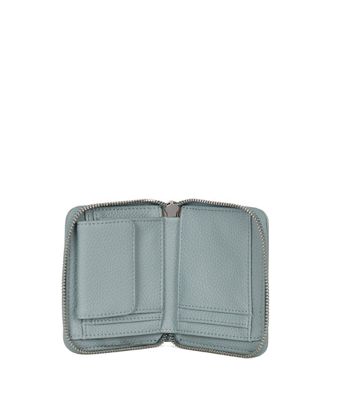 RUE Small Vegan Zip Wallet - Grain | Color: Aquamarine - variant::aquamarine