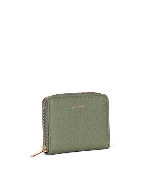 RUE Small Vegan Zip Wallet - Grain | Color: Olivine - variant::olivine