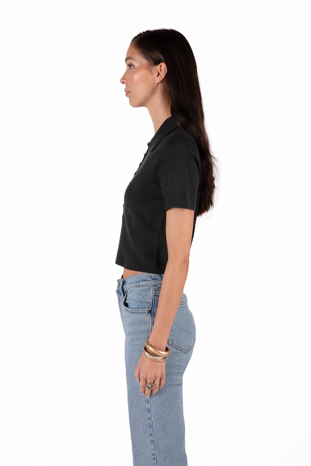 AYOU Knit Top | Color: Black - variant::black