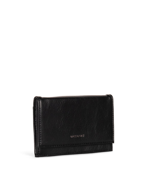 LORIS Vegan Card Holder - Grain | Color: Black - variant::black