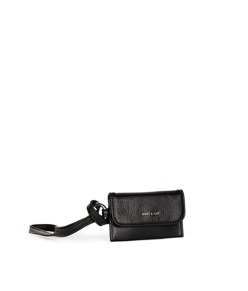VALIN Vegan Card Holder - Grain | Color: Black - variant::black