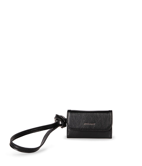 VALIN Vegan Card Holder - Grain | Color: Black - variant::black