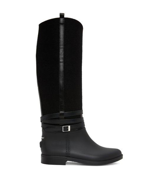 CAMILA Women's Tall Rain Boots | Color: Black - variant::black