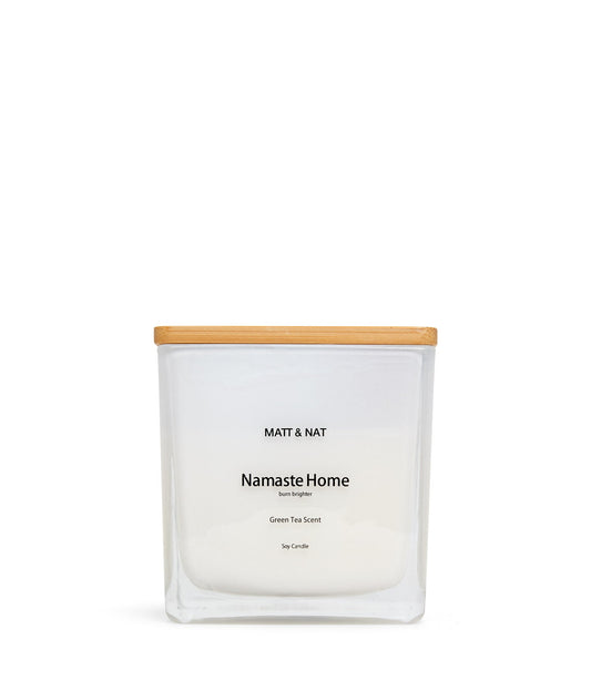 Namaste Home Large Soy Candle | Color: White - variant::white