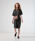 LUNA MINI Vegan Saddle Bag - Loom | Color: Black - variant::blackr