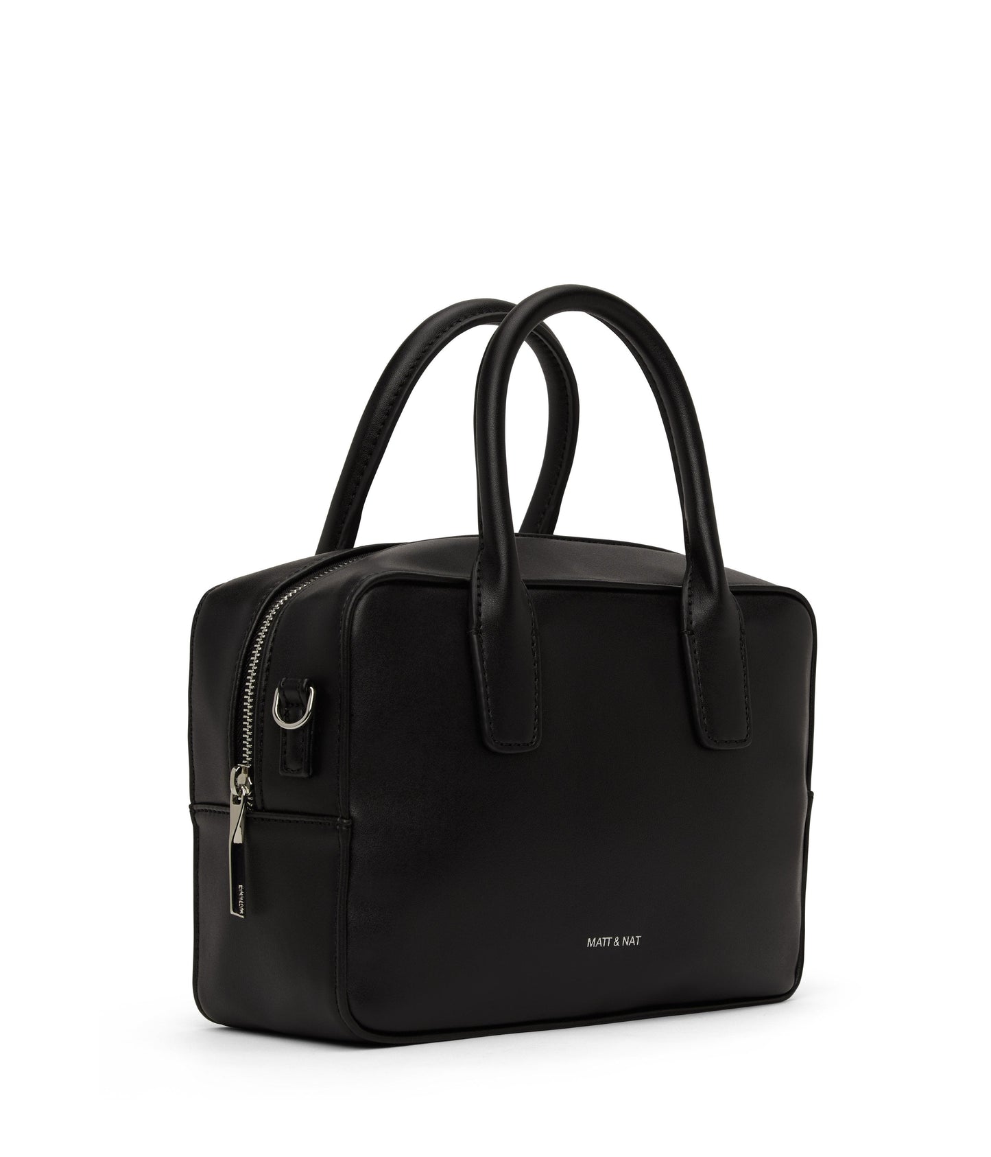 ARLIE Small Vegan Satchel - Loom | Color: Black - variant::blacks