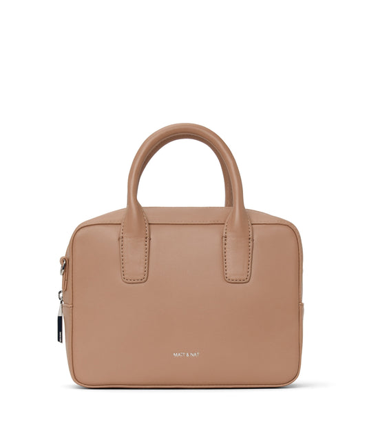 ARLIE Small Vegan Satchel - Loom | Color: Tan - variant::cafe