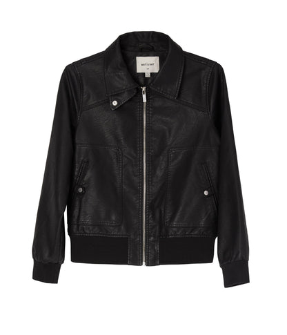ARYA Vegan Bomber Jacket | Color: Black - variant::black