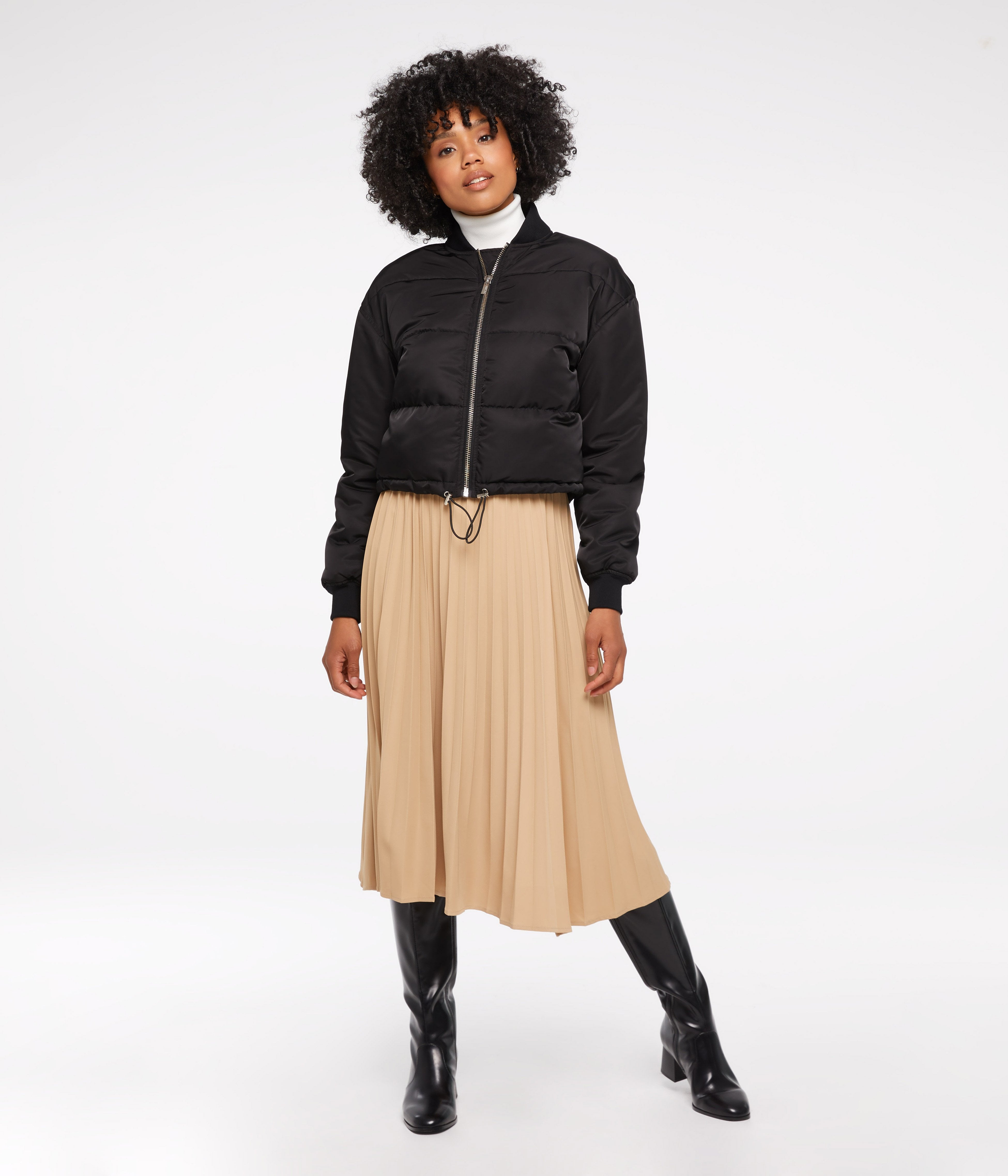 ジャケット・アウター NKNIT vegan mouton round jacket black NKNIT vegan mouton round jacket black